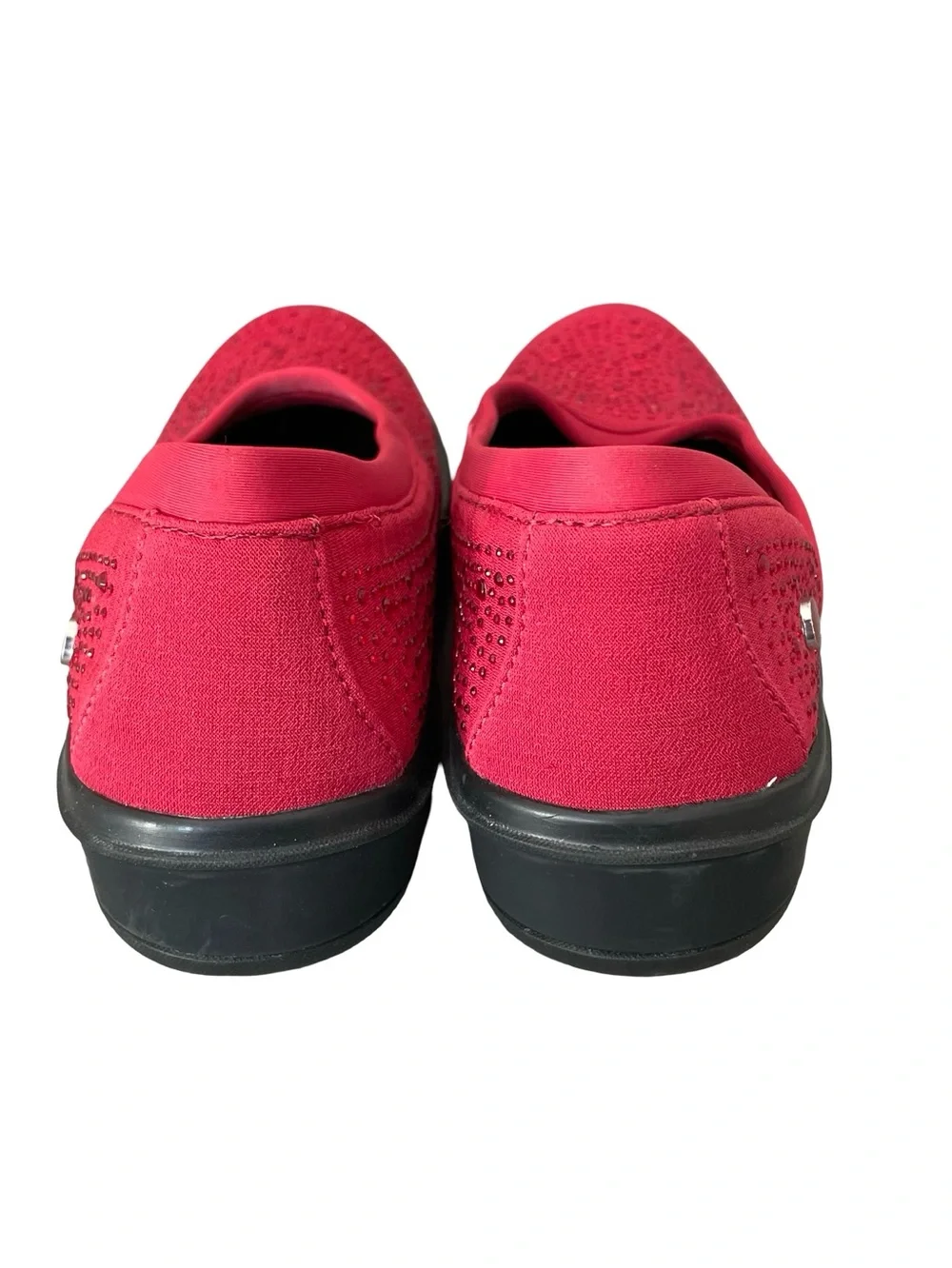 BZEES Red Moonlight Sparkle Slip On Sneakers Size 6.5